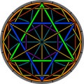 Color magic hexagram