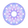 Color mandala, optical illusion, pattern, circular geometric pattern, spirogram. Oriental pattern. Vector illustration