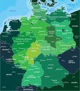 Color map of Germany Royalty Free Stock Photo