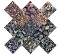 Color marble textures, mosaic tiles collage Royalty Free Stock Photo