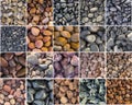 Color marble textures, mosaic tiles collage Royalty Free Stock Photo