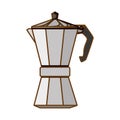 Color metail moka pot icon Royalty Free Stock Photo