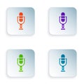 Color Microphone icon isolated on white background. On air radio mic microphone. Speaker sign. Set colorful icons in Royalty Free Stock Photo