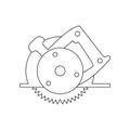 color Miter saw icon. Element of construction tools for mobile concept and web apps icon. Outline, thin line icon for website