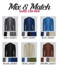 Color mix match guide for suit Royalty Free Stock Photo