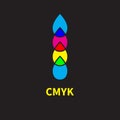 Color models cmyk and rgb Royalty Free Stock Photo
