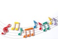 Color Musical Notes Royalty Free Stock Photo