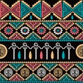 Color native ethnic seamless pattern