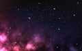 Color nebula in deep space. Starry cosmos background with realistic galaxy. Beautiful cosmic wallpaper with glowing