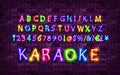 Color neon font set.