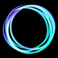 Color neon light circle. Shining round techno frames collection. Color neon abstract background with glow. Vector Royalty Free Stock Photo