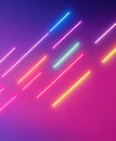 Color neon purple pink lines rays abstract background.