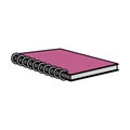 Color nice notebook school utensil design