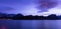 1The color of the night is Royal Blue. Lucerne Lake Royalty Free Stock Photo