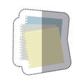 color notebooks school icon