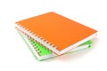Color notebooks with space for text isolated Royalty Free Stock Photo