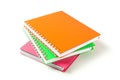 Color notebooks with space for text isolated Royalty Free Stock Photo