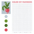 Color by number, fruits and vegetables, radish