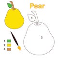 Color by number: pear Royalty Free Stock Photo