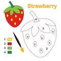 Color by number: strawberry