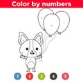 Color by numbers for preschool kids. Royalty Free Stock Photo