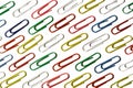 Color office paper clips. Royalty Free Stock Photo