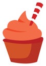 A little cake, vector or color illustration