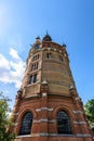 Architecture image of the single isolated historic water tower Favoriten in Vienna, Austria, Europe