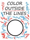 Color outside lines Royalty Free Stock Photo