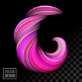 Color paint background vector abstract 3D wave