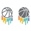 Color paint with basketballs