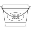 color paint bucket icon. Element of construction tools for mobile concept and web apps icon. Outline, thin line icon for website Royalty Free Stock Photo