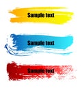 Color paint grunge banners Royalty Free Stock Photo