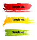 Color paint grunge banners Royalty Free Stock Photo