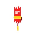 Color paint roller like diy icon