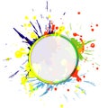 Color paint splashes background Royalty Free Stock Photo