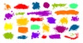 Multicolored blots set. Vector illustration Royalty Free Stock Photo