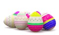 Color painted in neon colors modern easter eggs
