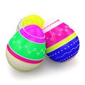 Color painted in neon colors modern easter eggs