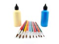 Color painting brushes and tints colour art set