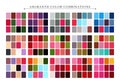 Chart of color palette guide combination. Color harmony. Royalty Free Stock Photo