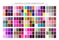 Chart of color palette guide combination. Color harmony. Royalty Free Stock Photo
