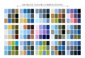 Chart of color palette guide combination. Color harmony. Royalty Free Stock Photo