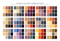 Chart of color palette guide combination. Color harmony. Royalty Free Stock Photo