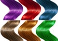 A palette of creative, intense hair tones. Royalty Free Stock Photo