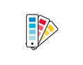 Color Palette Flat Icon on vector illustration