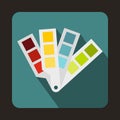 Color palette guide icon, flat style