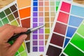 Color palette, guide of paint samples, colored catalog Royalty Free Stock Photo