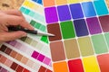 Color palette, guide of paint samples, colored catalog Royalty Free Stock Photo