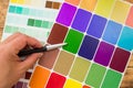 Color palette, guide of paint samples, colored catalog Royalty Free Stock Photo